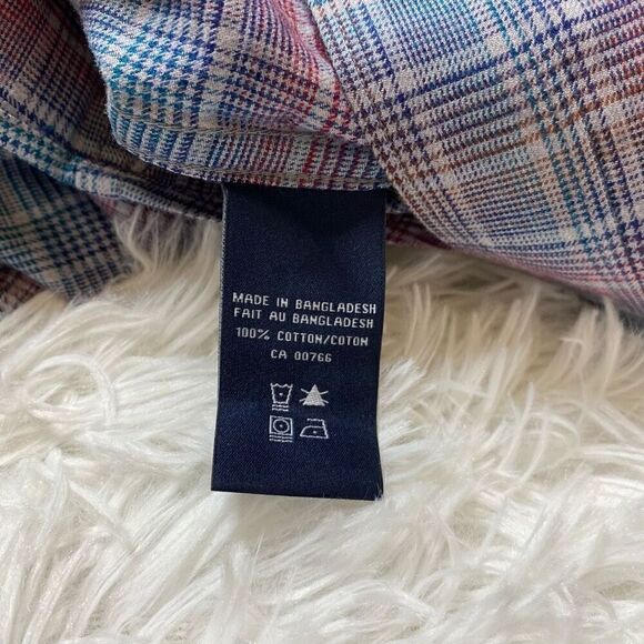 New Daniel Hechter Paris Mens Dress Shirt Size Medium Plaid NEW with Tags - Picture 3 of 7